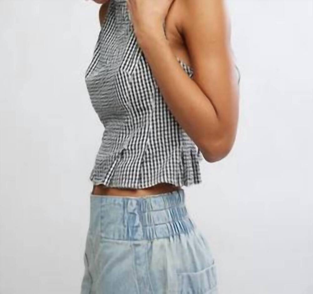 NEW FREE PEOPLE sunfaded sleeveless top in blue - Picture 4 of 6